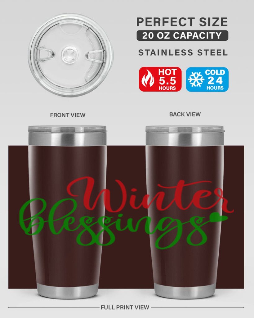 Winter Blessings 492#- winter- Tumbler