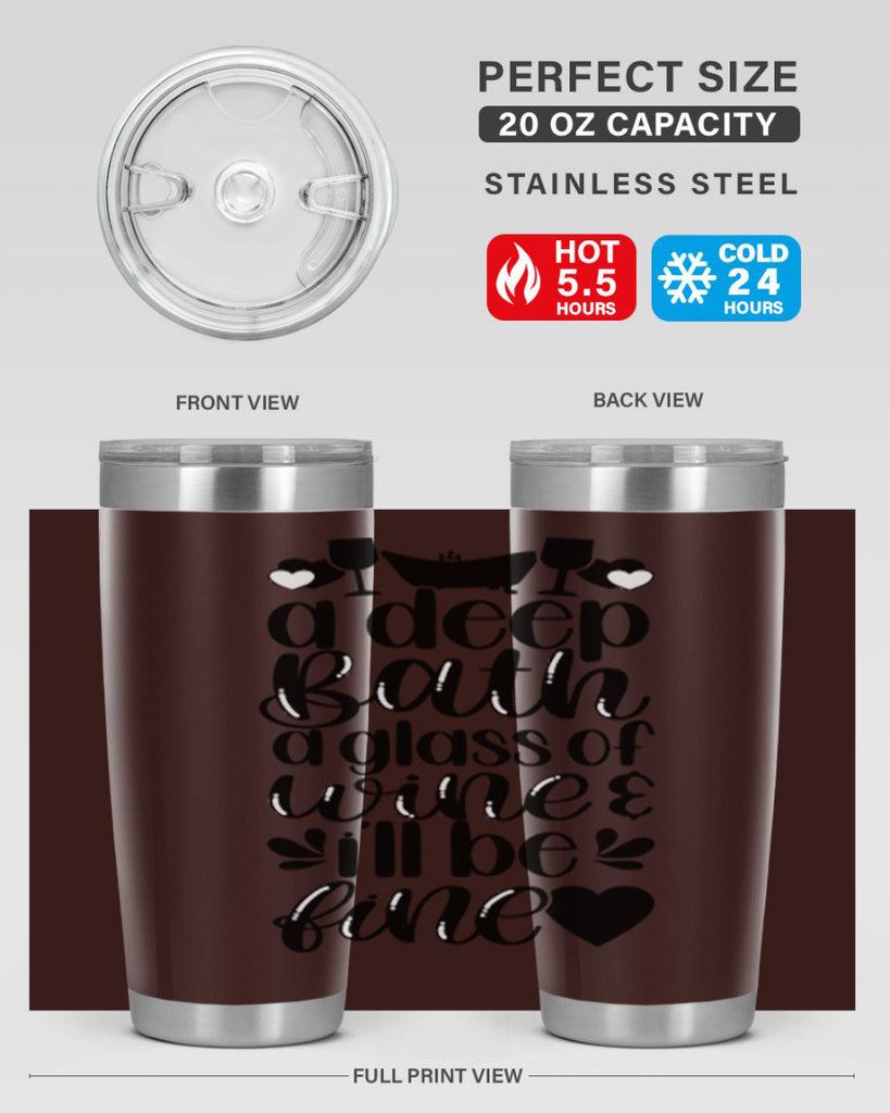 a deep bath a glass 48#- bathroom- Tumbler