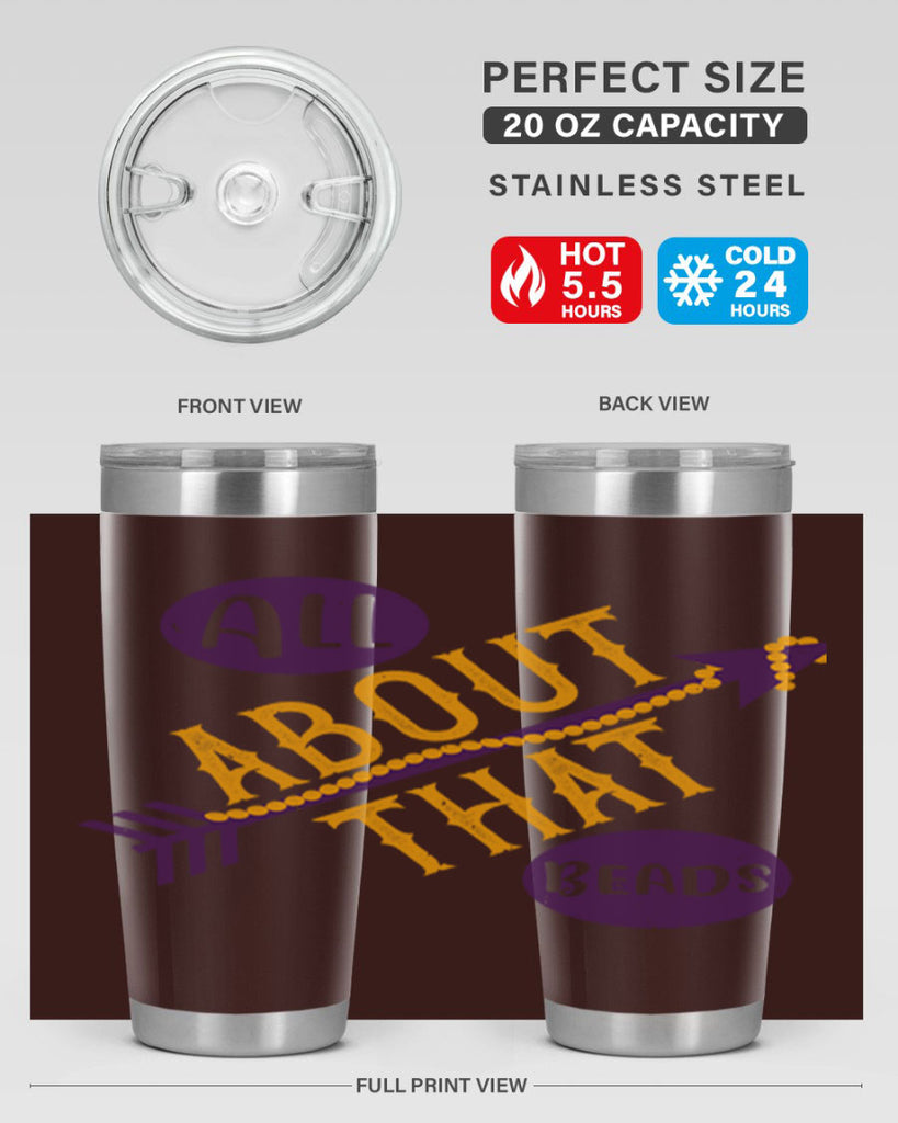 all about that beads 62#- mardi gras- Tumbler