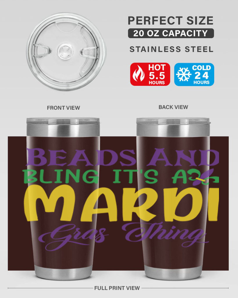 beads and bling its a mardi gras thing 86#- mardi gras- Tumbler