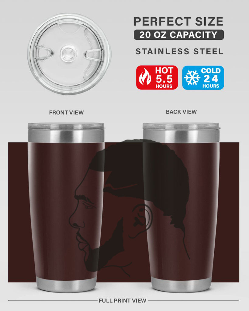 beardman 55#- black men - boys- tumbler