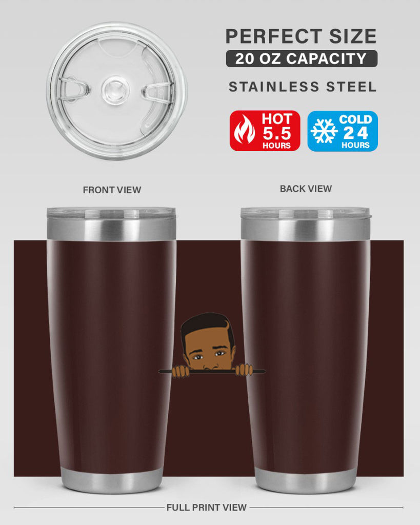 black boy 5#- black men - boys- tumbler