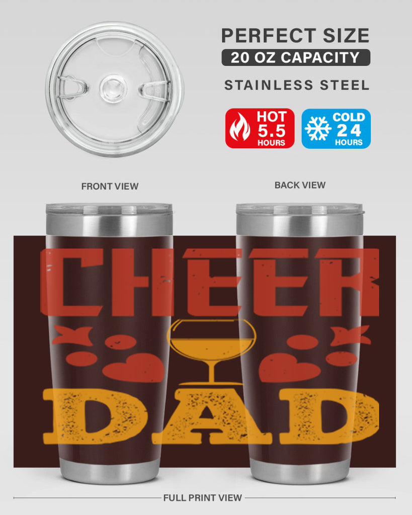 cheer dad 121#- fathers day- Tumbler