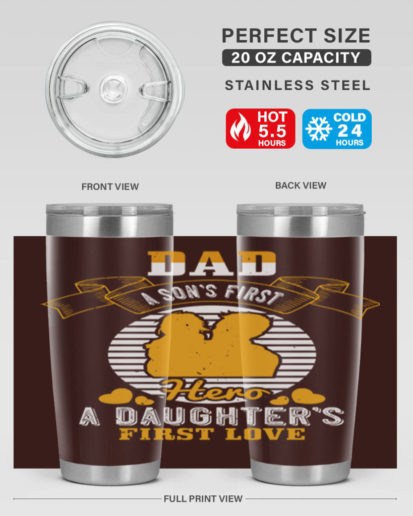 dad a son’s first hero 245#- fathers day- Tumbler