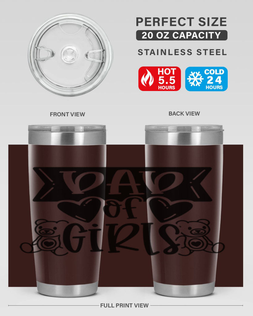 dad of girls 60#- fathers day- Tumbler