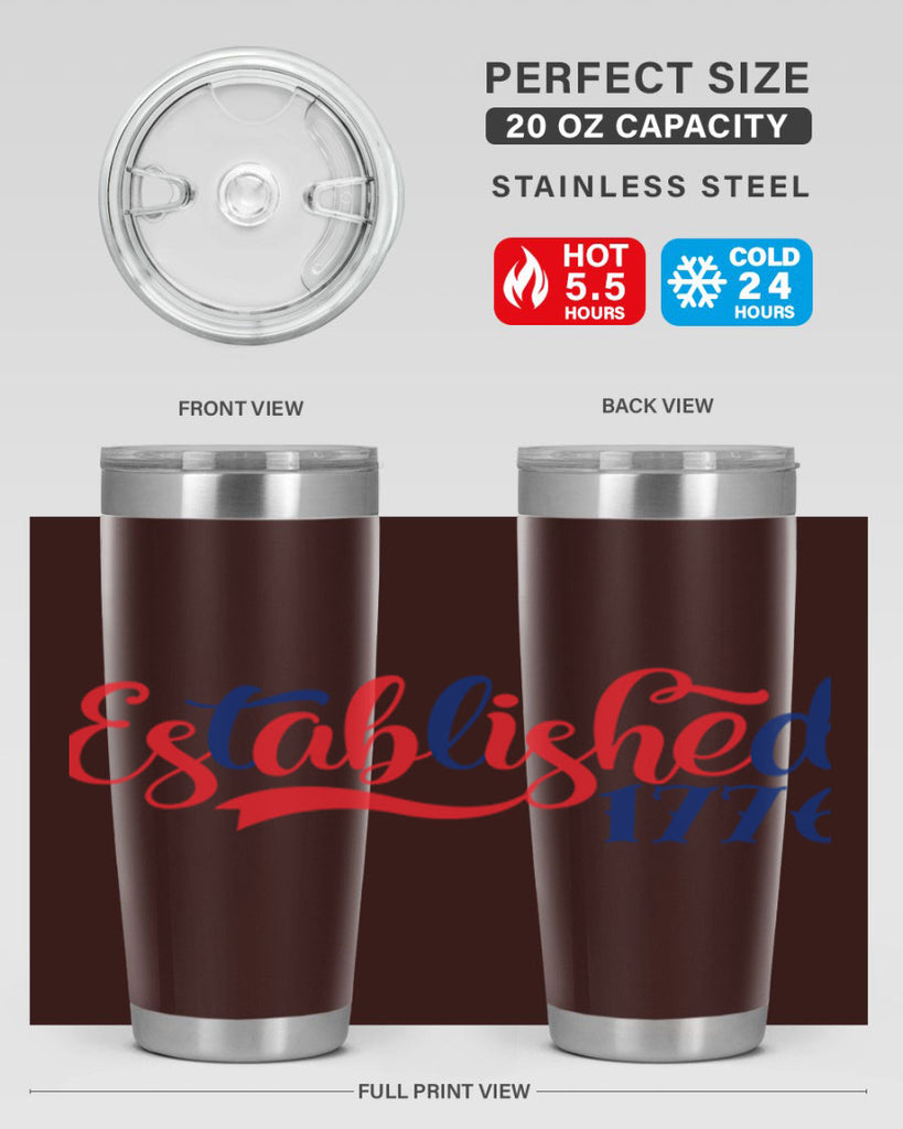 established Style 46#- Fourt Of July- Tumbler