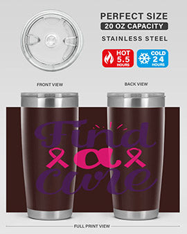 find a cure Style 12#- breast cancer- Tumbler