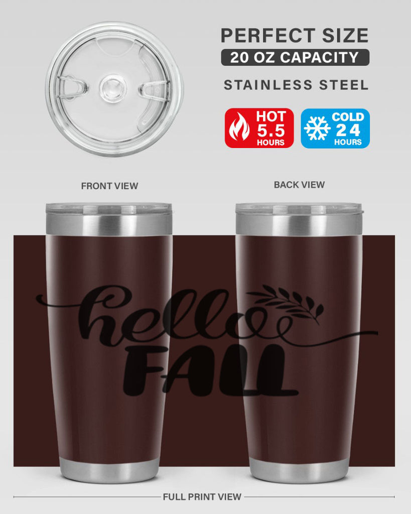 hello fall 54#- thanksgiving- Tumbler