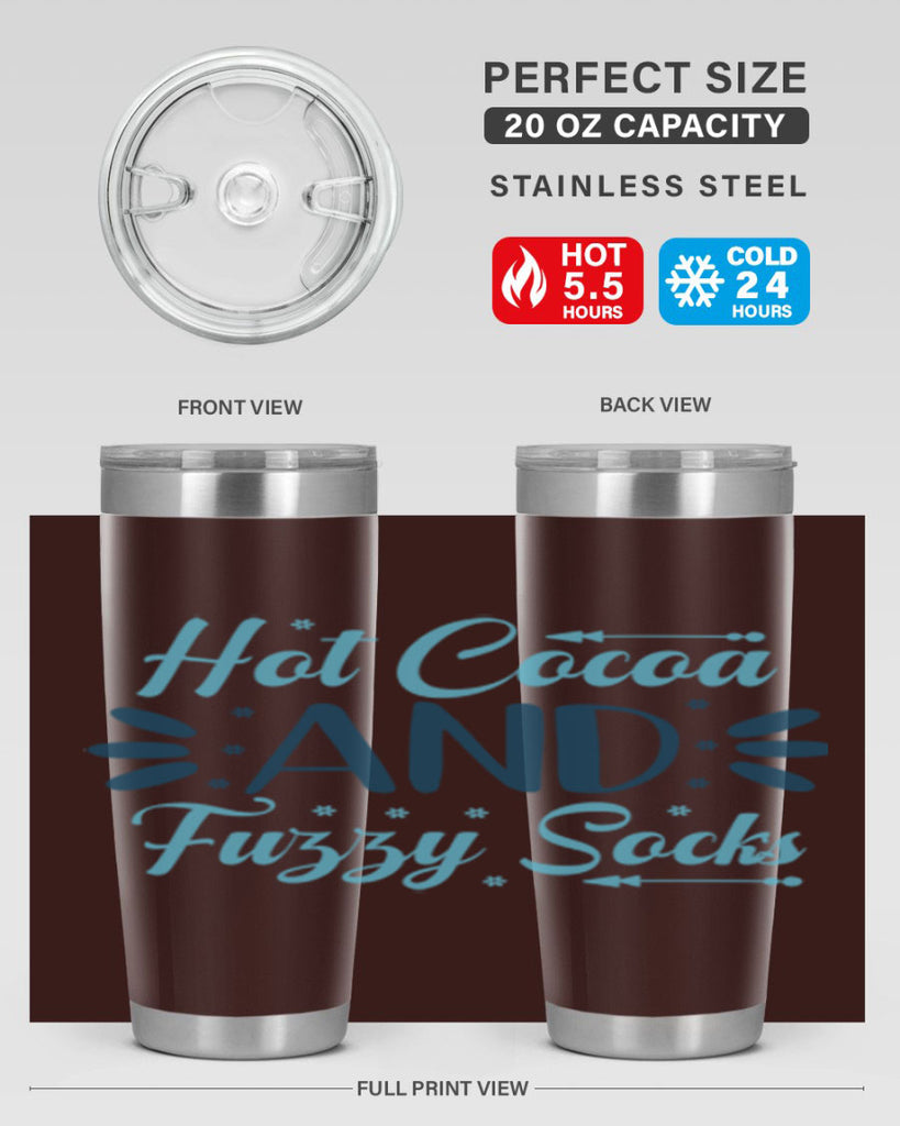hot cocoa and fuzzy socks 208#- winter- Tumbler