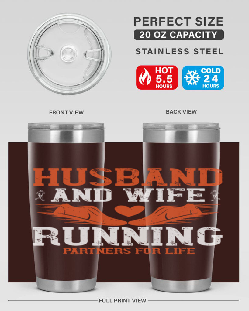 husband and wife running partners for life 41#- running- Tumbler