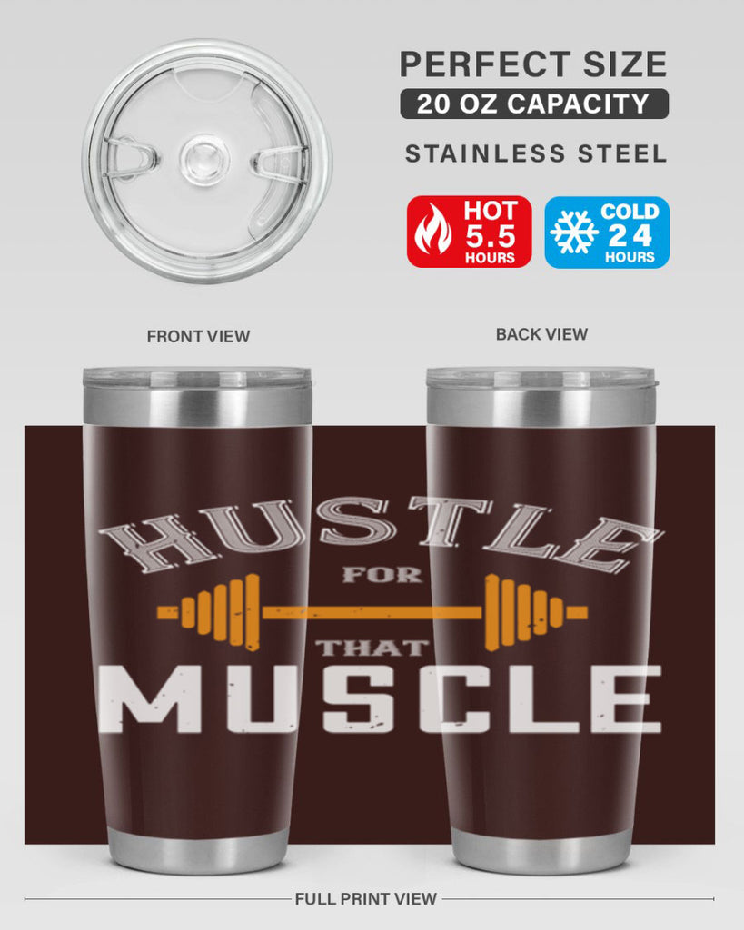 hustel for that muscle 92#- gym- Tumbler