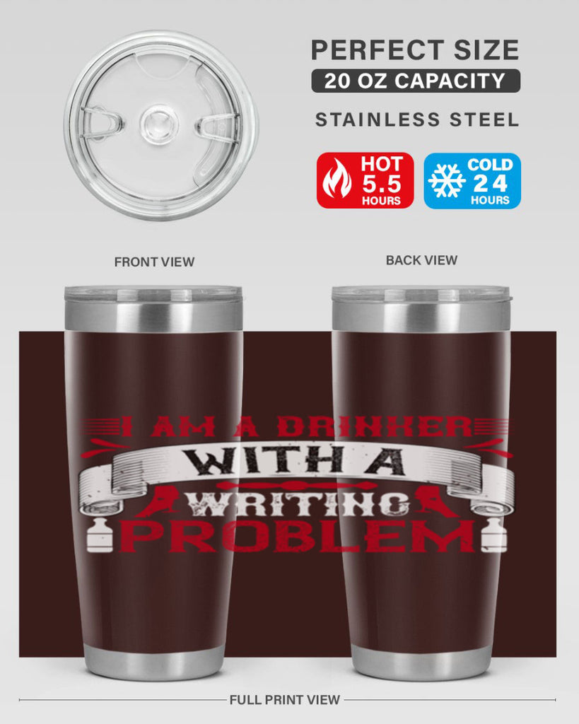 i am a drinker with a writing problem 49#- drinking- Tumbler