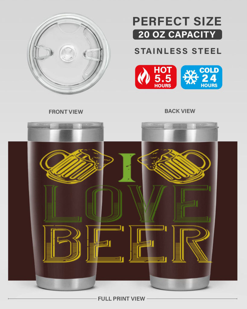 i love beer Style 134#- St Patricks Day- Tumbler