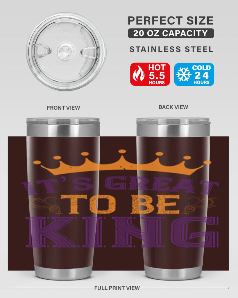 it’s great to be king 61#- mardi gras- Tumbler