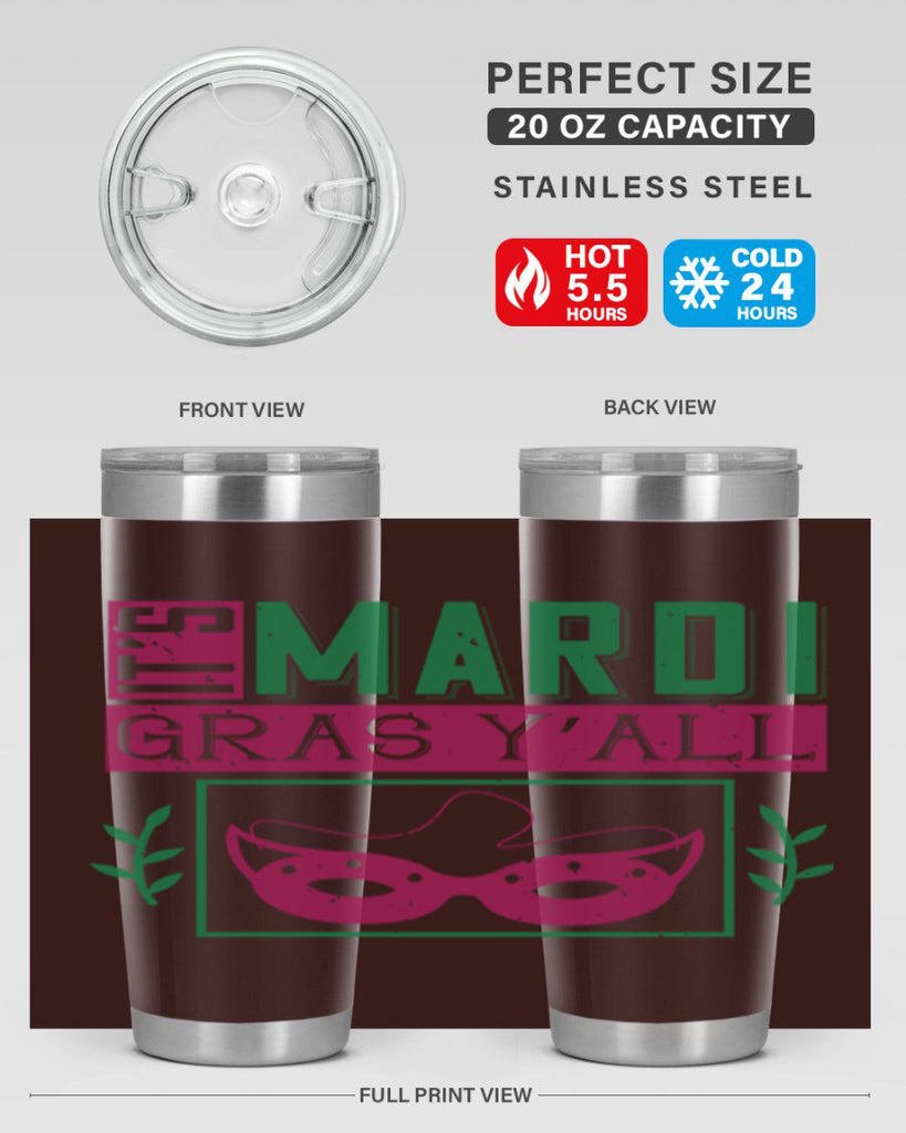 it’s mardi gras y’all 60#- mardi gras- Tumbler