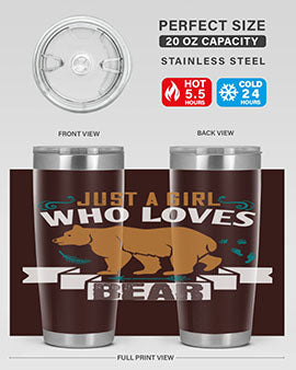just a girl who loves bear 19#- Bears- Tumbler