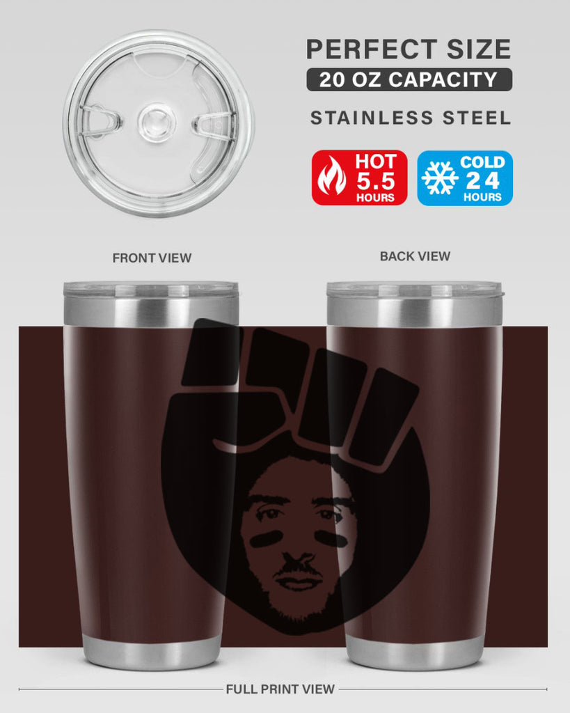 kaepernick fist hair 22#- black men - boys- tumbler