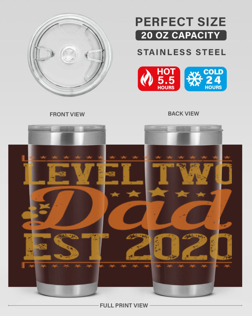 level dad est 189#- fathers day- Tumbler