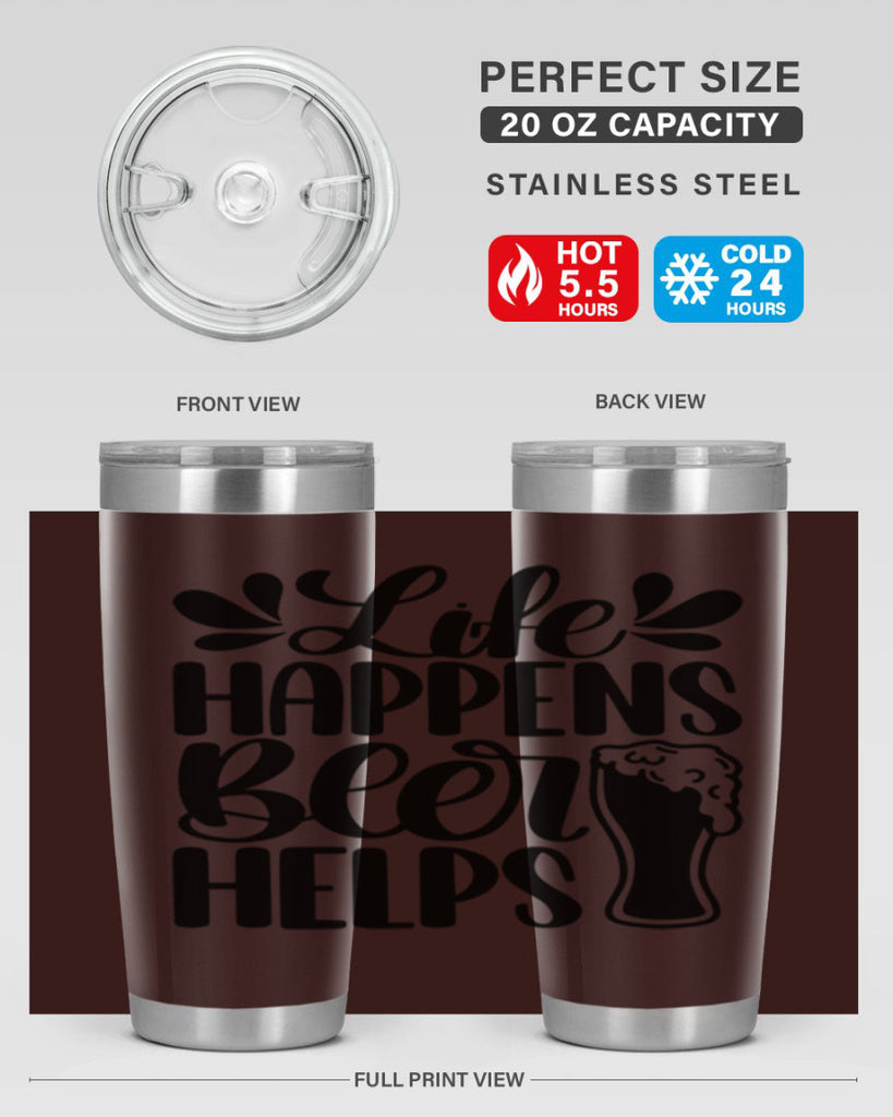 life happens beer helps 28#- beer- Tumbler