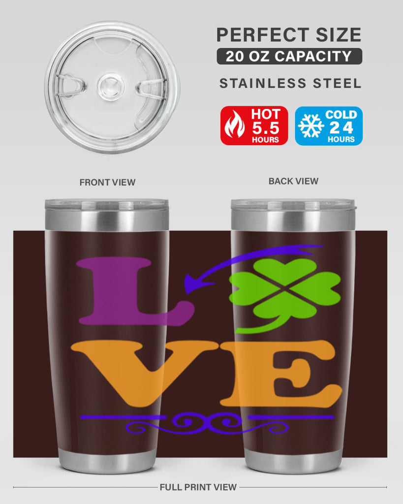love 18#- mardi gras- Tumbler