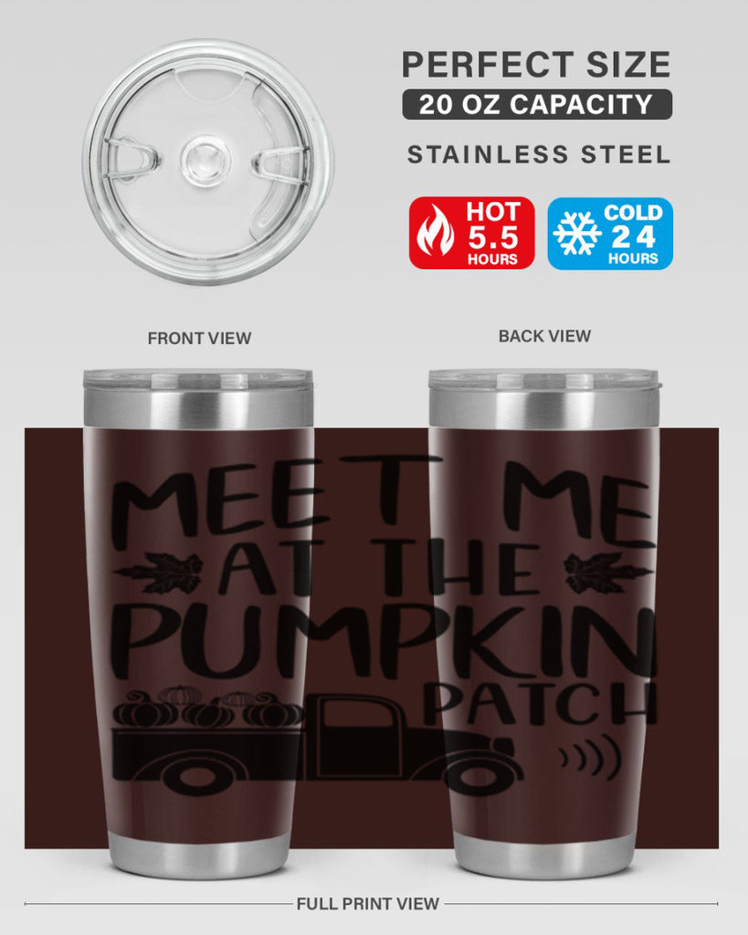 meet me at the pumpkin patch 423#- fall- Tumbler