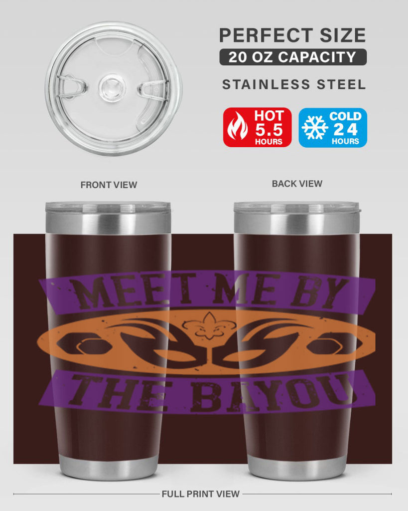 meet me by the bayou 45#- mardi gras- Tumbler