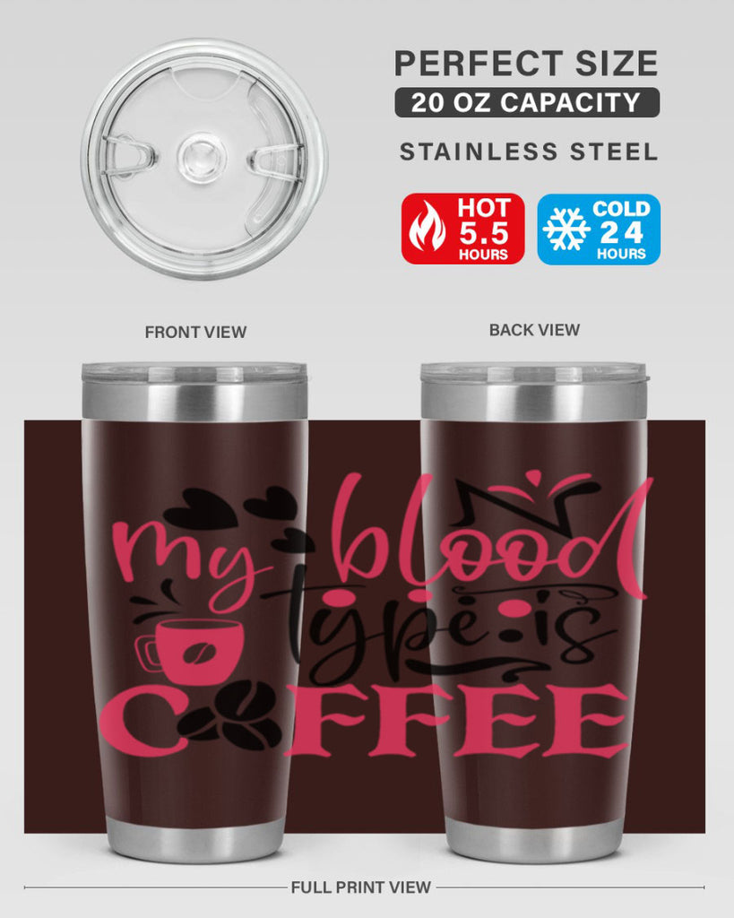 my blood type is coffee Style 375#- nurse- tumbler