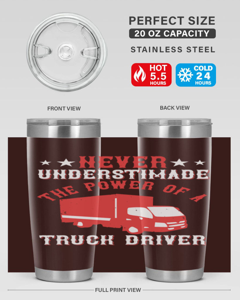 never understimade the power of a truck driver Style 27#- truck driver- tumbler