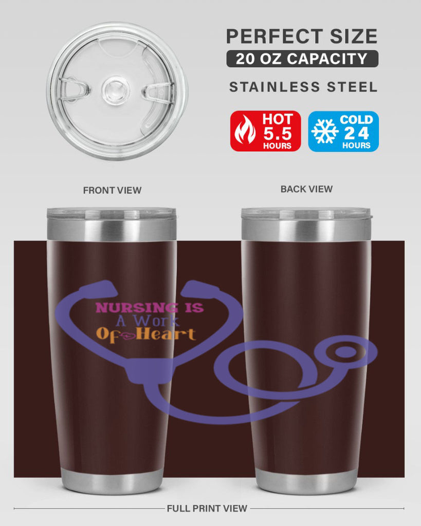 nursing is a work of heart Style Style 68#- nurse- tumbler