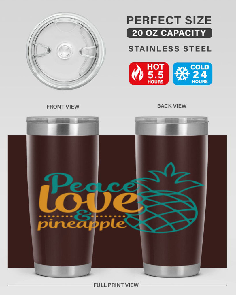 peace love pineapple Style 82#- summer- Tumbler