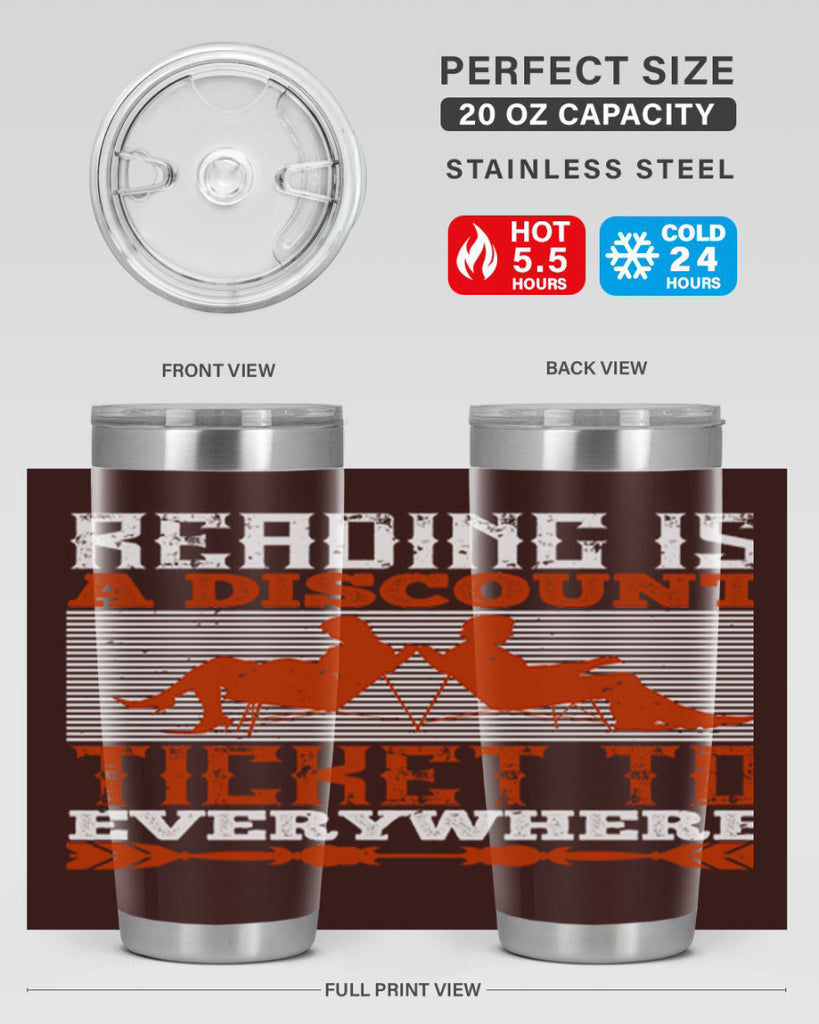 reading is a discount ticket to everywhere 17#- reading- Tumbler