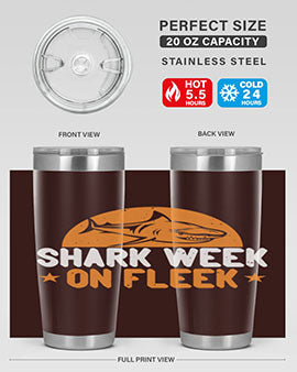 shark week on fleek Style 42#- shark  fish- Tumbler