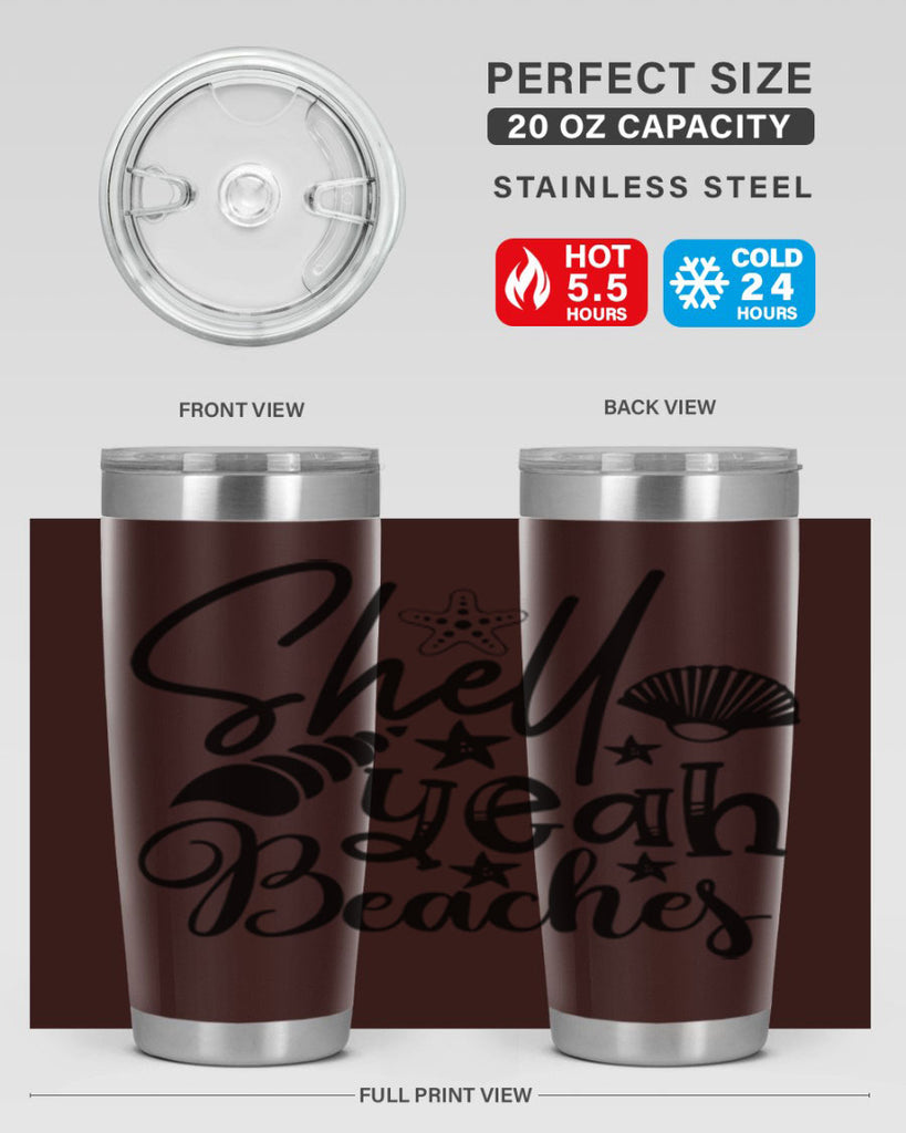 shell yeah beaches Style 75#- summer- Tumbler