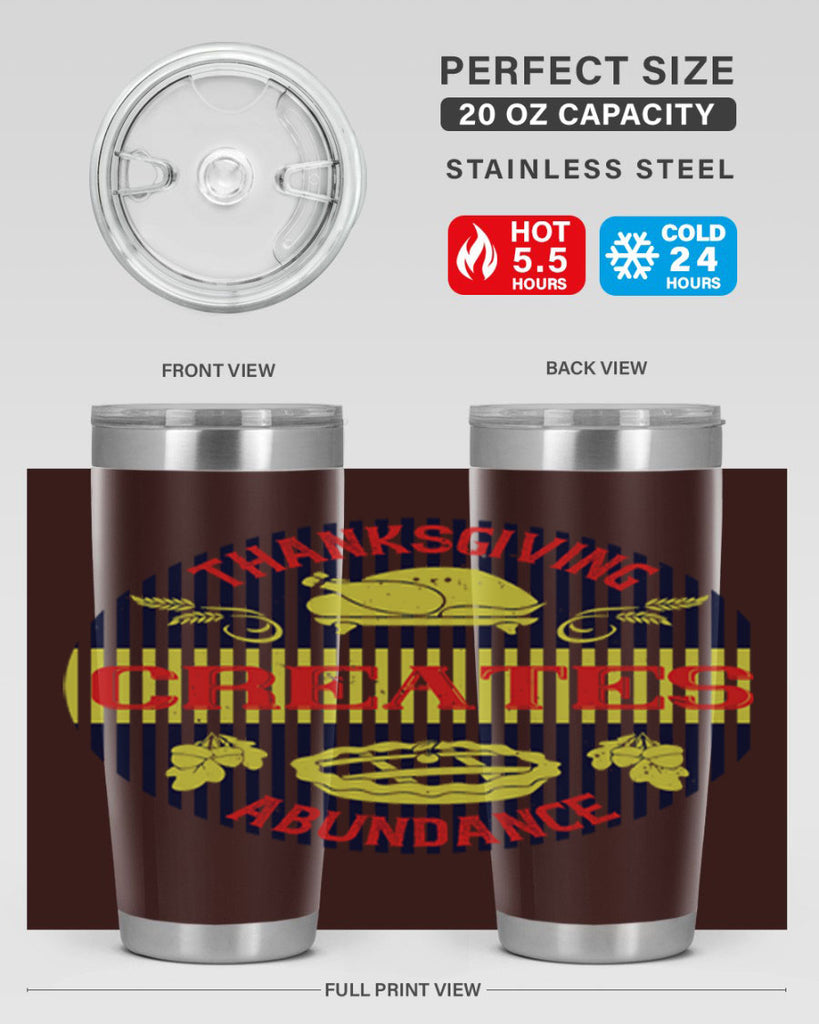 thanksgiving creates abundance 14#- thanksgiving- Tumbler