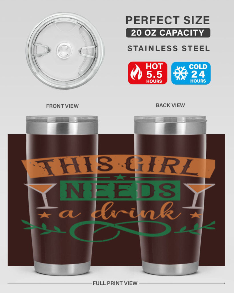 this girl needs a drink 36#- mardi gras- Tumbler