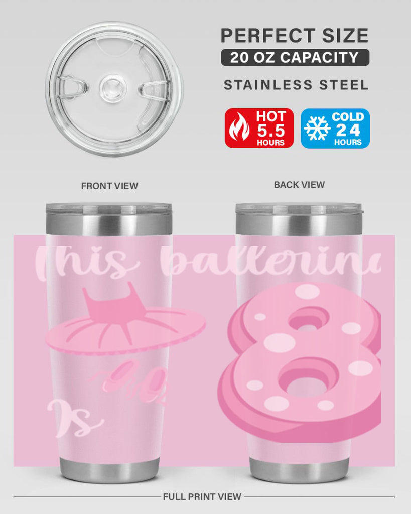 8th Birthday Ballet Dancer Ballerina 2#- ballet- Tumbler