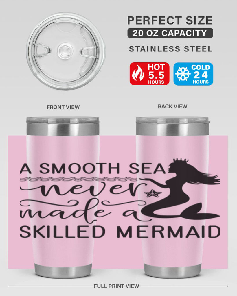 A smooth sea never made 12#- mermaid- Tumbler