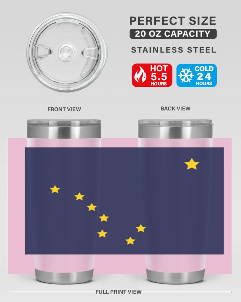 Alaska 50#- Us Flags- Tumbler