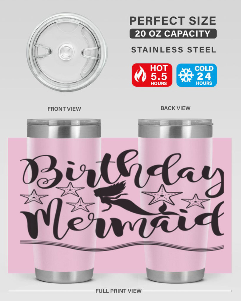 Birthday mermaid 77#- mermaid- Tumbler
