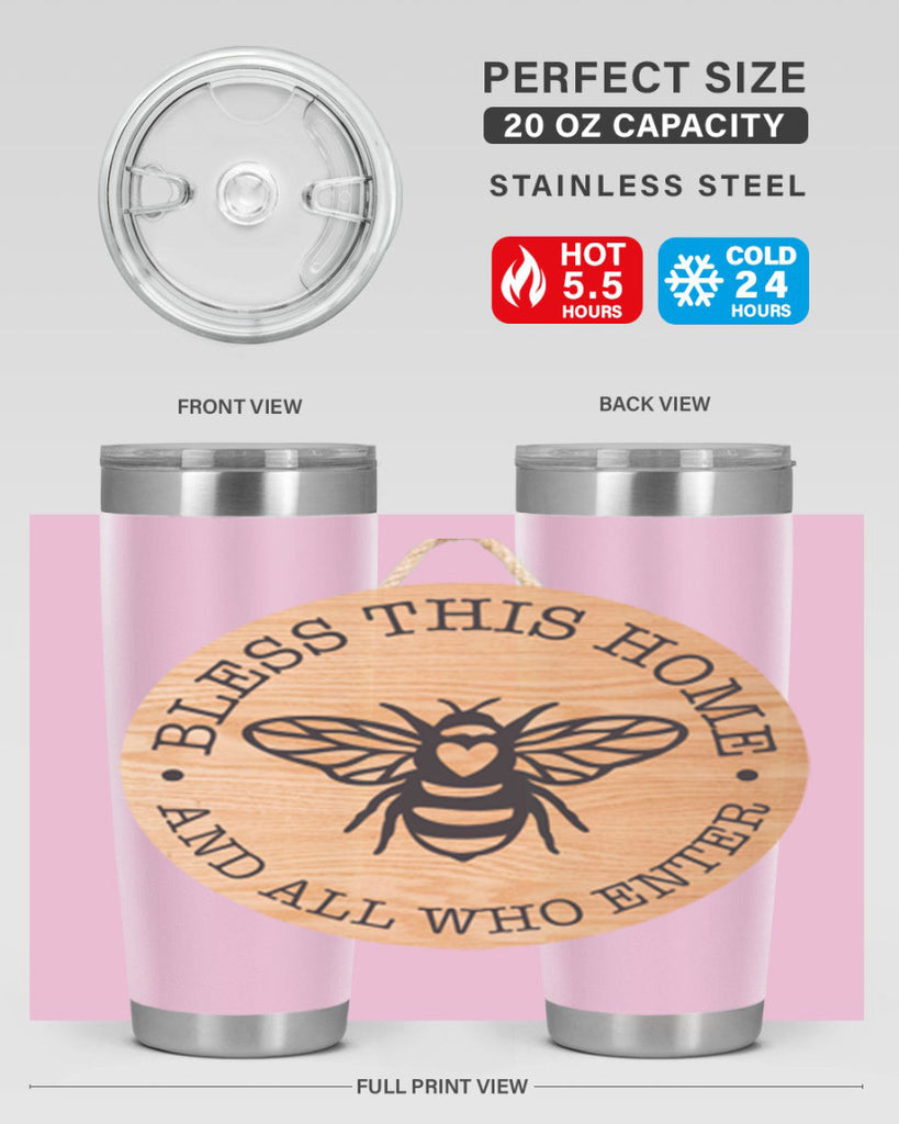 Bless this Home Bee Mockup58#- spring- Tumbler