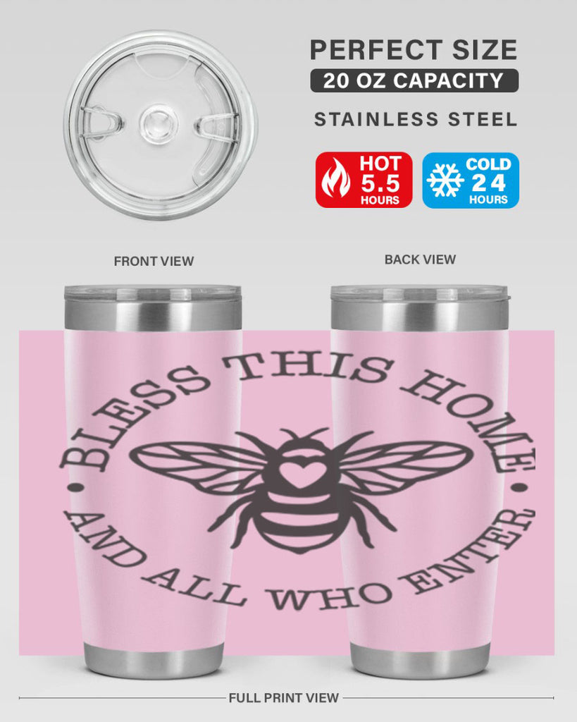 Bless this Home Bee59#- spring- Tumbler