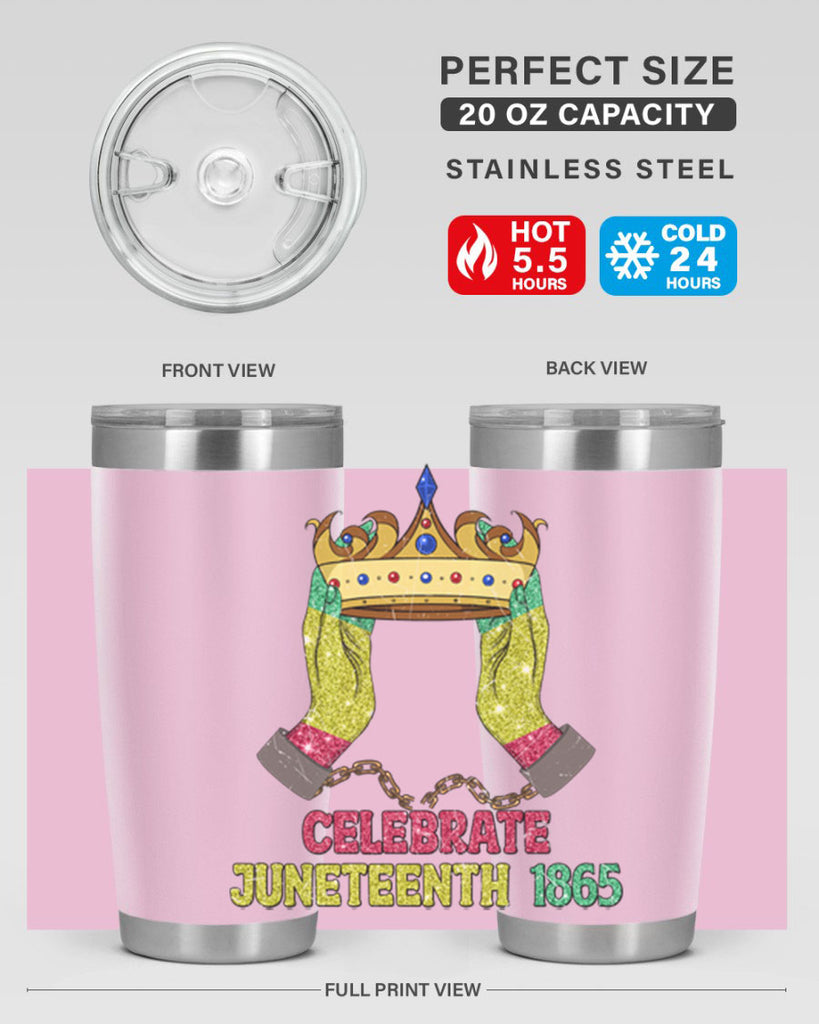 Celebrate Juneteenth 1865 Crown Designs 2#- Juneteenth- tumbler