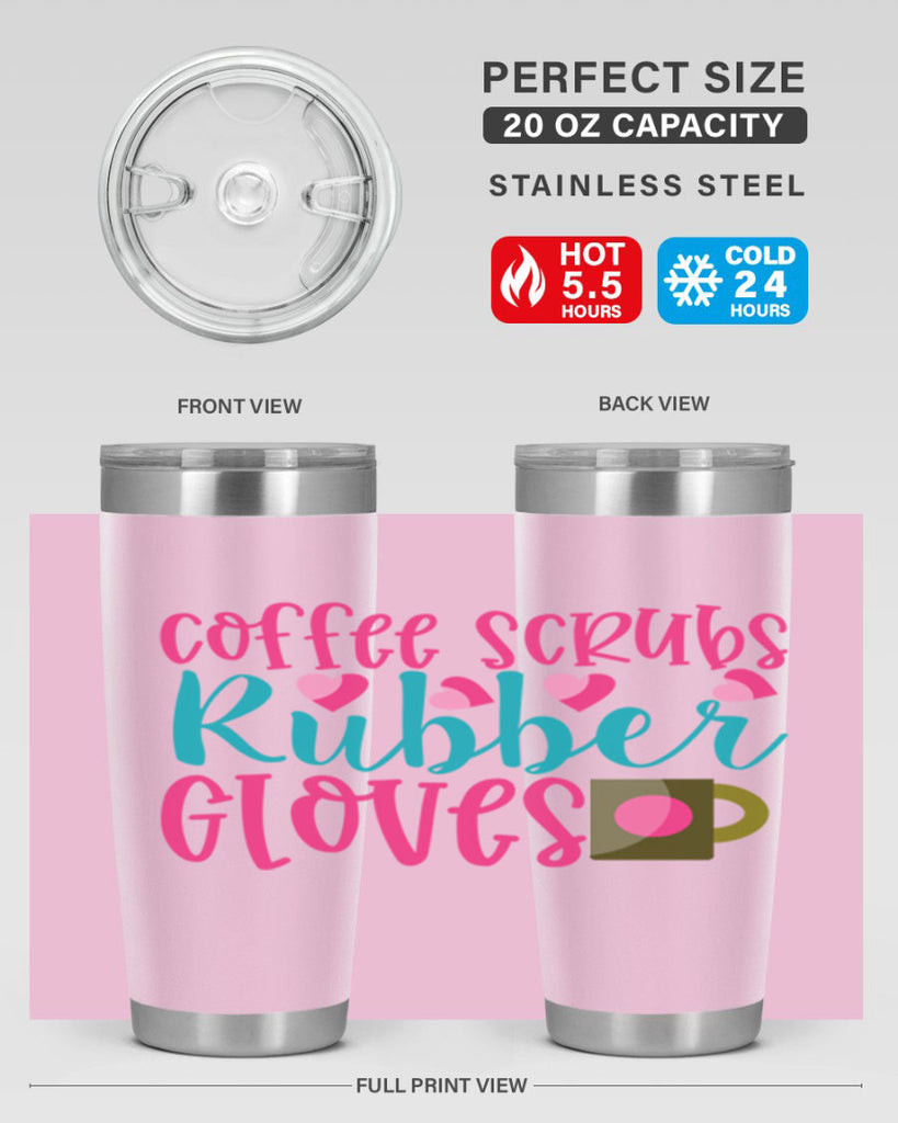 Coffee Scrubs Rubber Gloves Style 391#- nurse- tumbler