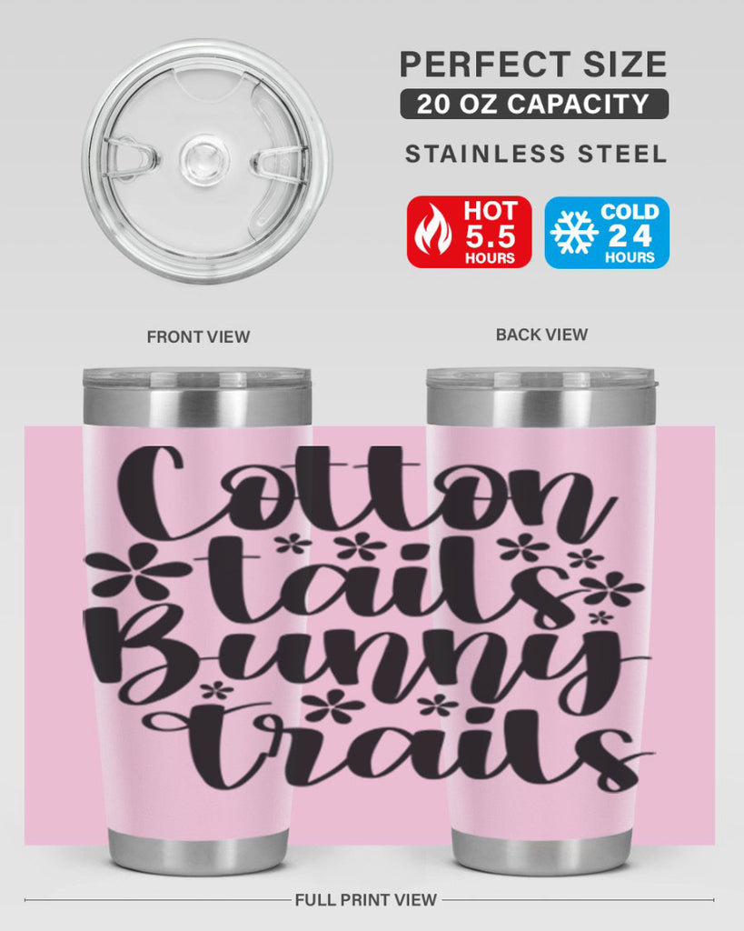 Cotton tails bunny trails  113#- spring- Tumbler
