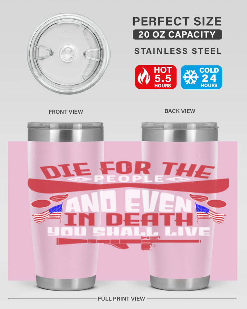 Die for the people and live Style 41#- Fourt Of July- Tumbler