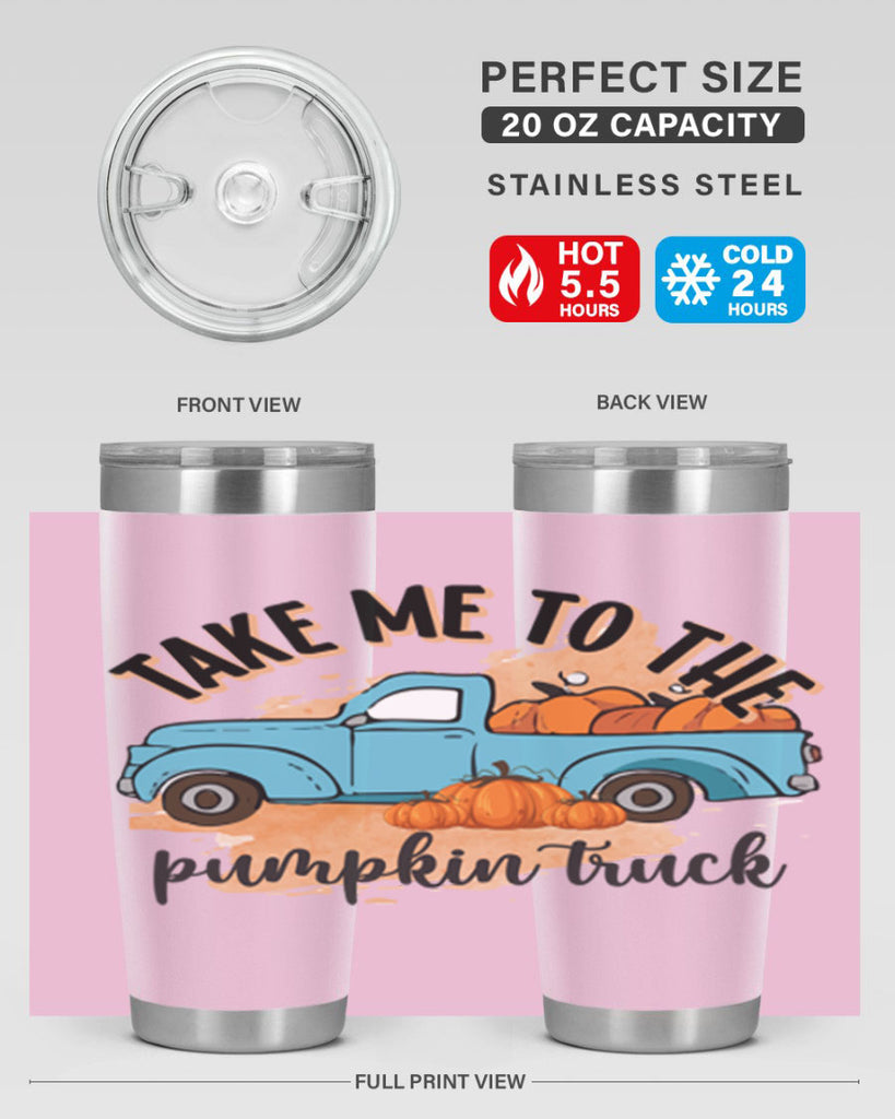 Fall Pumpkin Truck 128#- fall- Tumbler