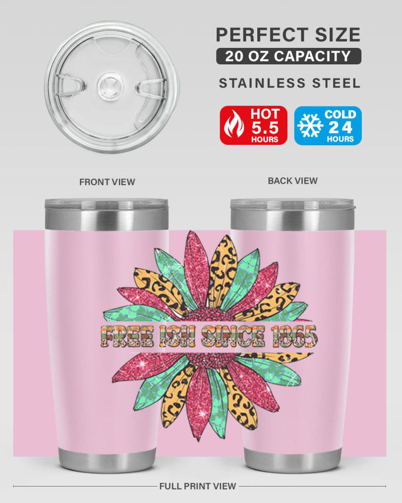 Freeish Since 1865 Sunflower Juneteenth 15#- Juneteenth- tumbler