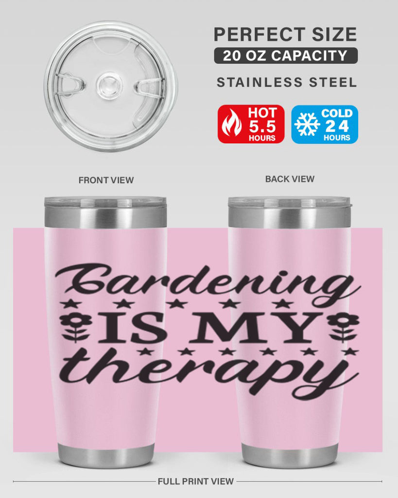 Gardening is my therapy  146#- spring- Tumbler