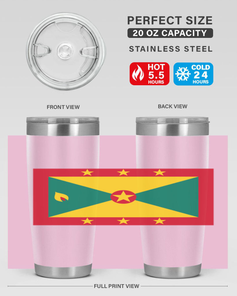 Grenada 130#- world flags- Tumbler