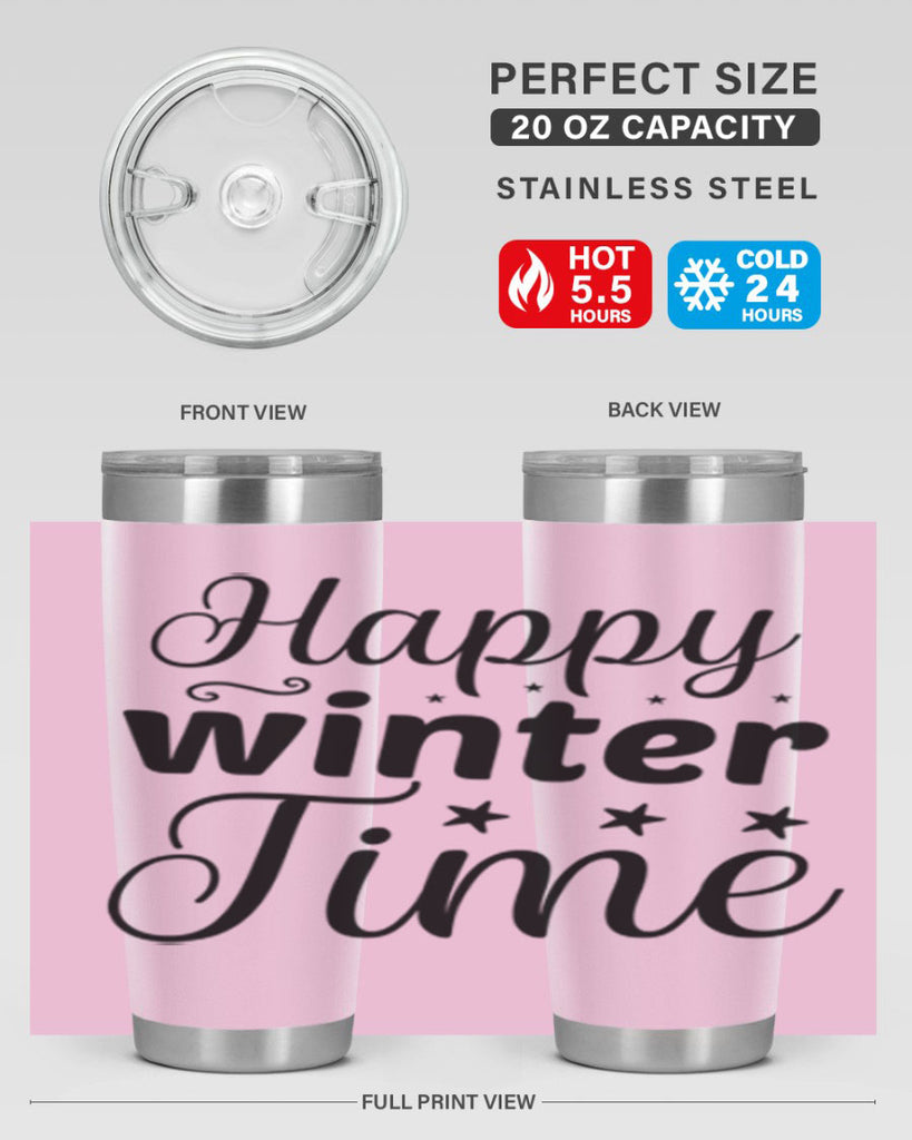 Happy Winter Time 133#- winter- Tumbler